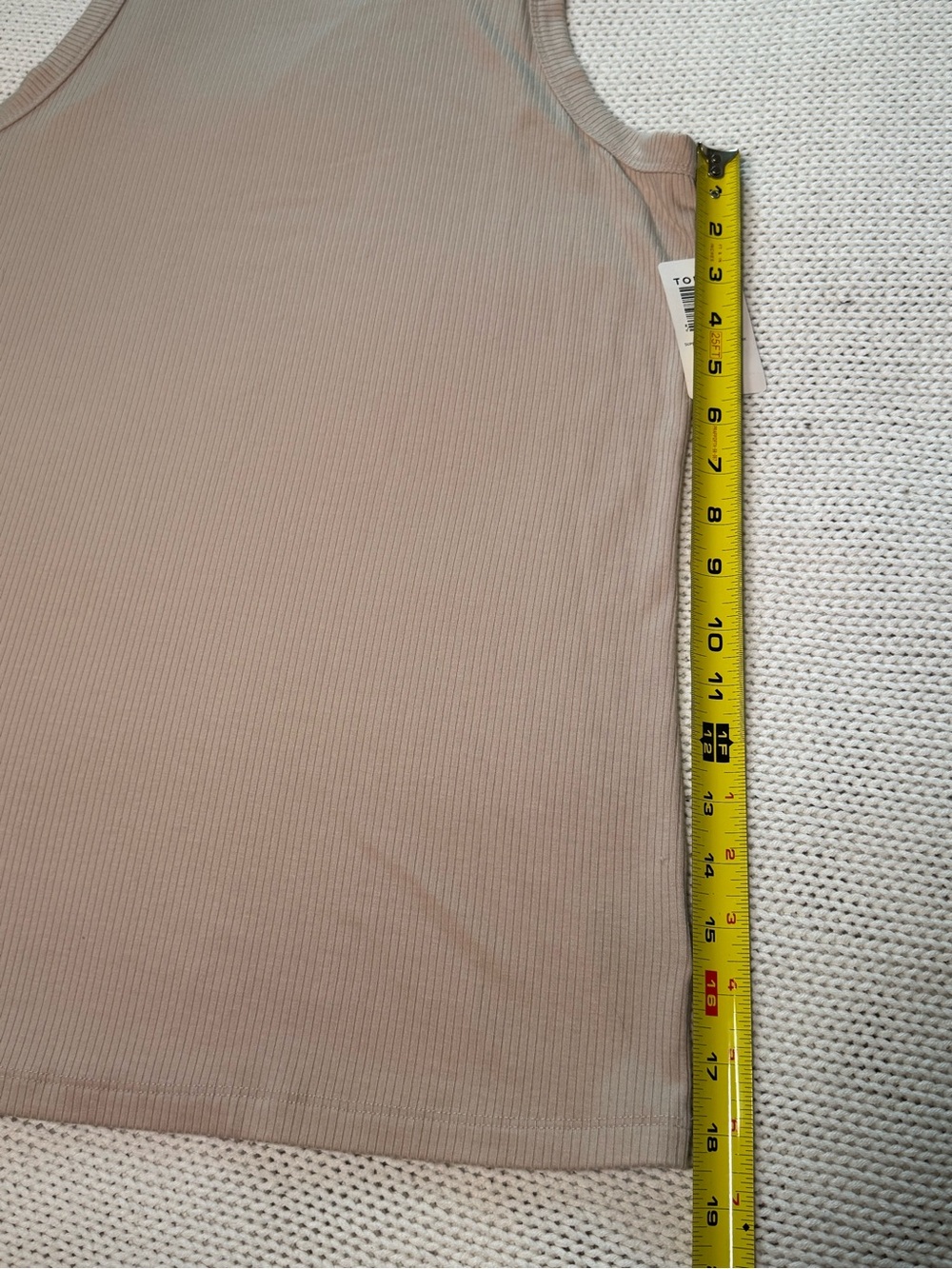 torrid Ribbed Tank Top - Taupe Beige - Picture 7 of 7